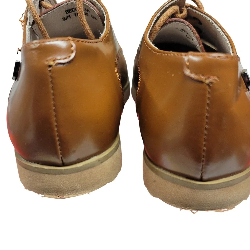 VENETTINI Becca Kids Brown Leather‎ Perforated Oxford Shoes Size 30 Hand Made
